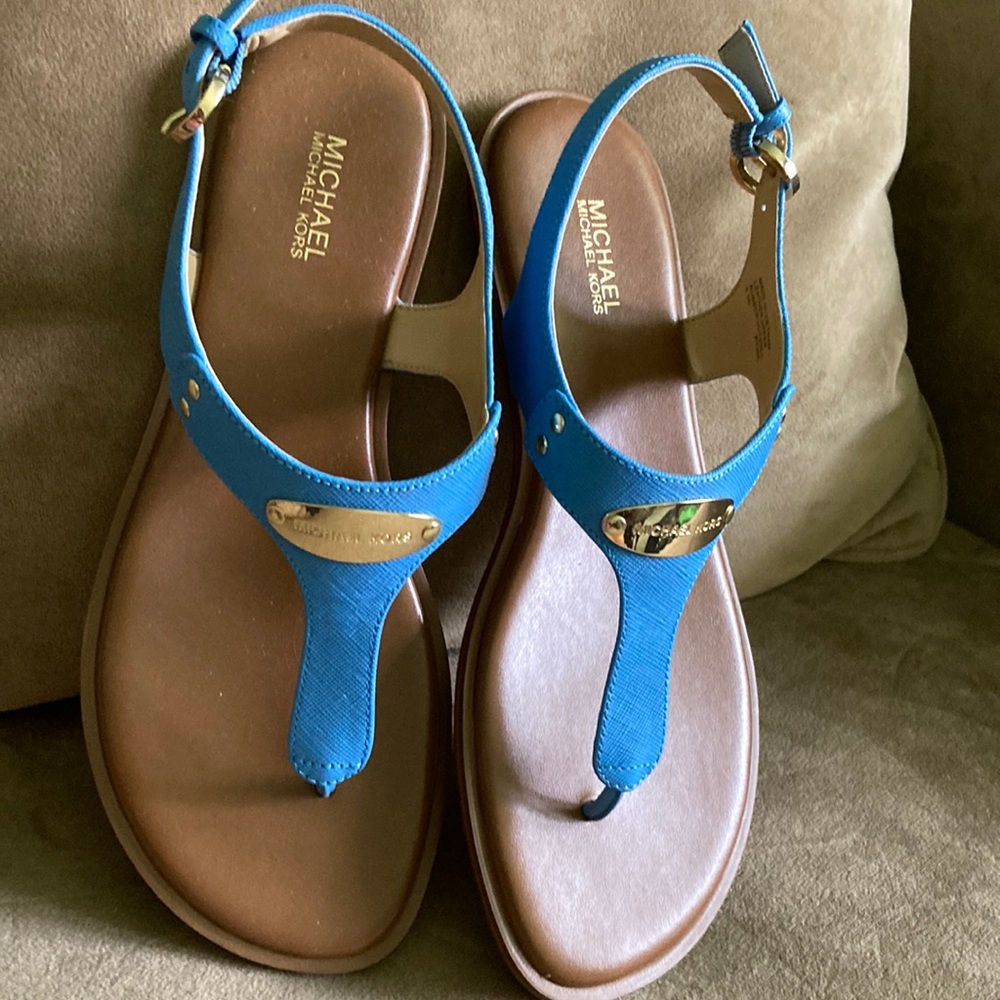 MK blue sandals